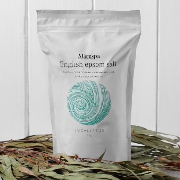 Marespa Английская соль эпсом для ванн &amp;quot;Эвкалипт&amp;quot;, 1 кг