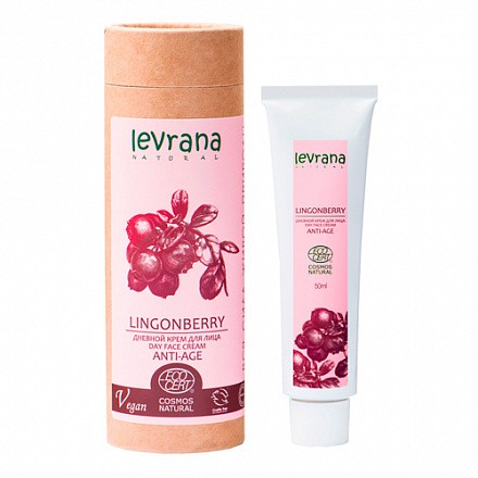 Крем для лица &amp;quot;Брусника&amp;quot; дневной, 50мл. (Levrana)