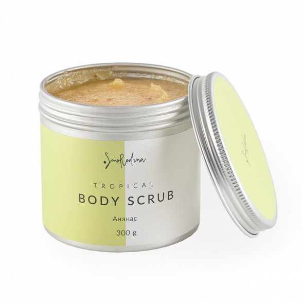 SmoRodina Скраб для тела &amp;quot;Люби&amp;quot; ананас, 300 гр