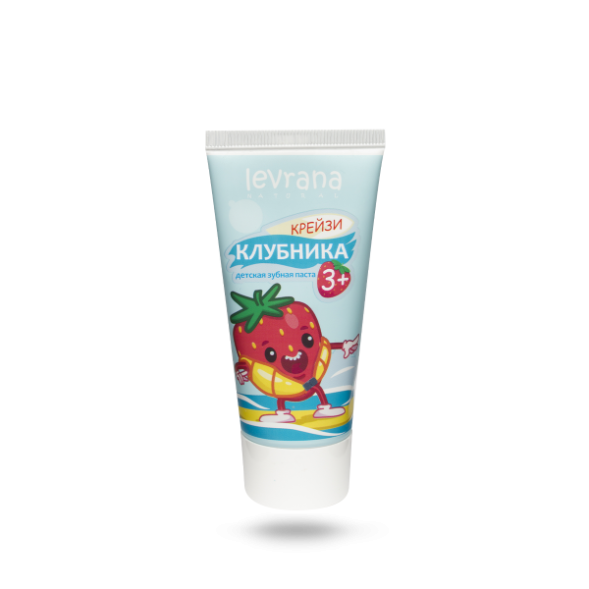Детская зубная паста со вкусом КЛУБНИКИ 3+ / 50мл /ТМ Levrana