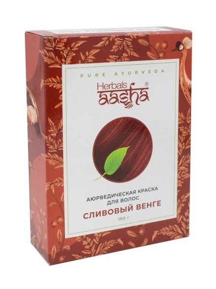 Аюрведическая краска для волос &amp;quot;Сливовый венге&amp;quot;, 100гр. (Aasha Herbals)