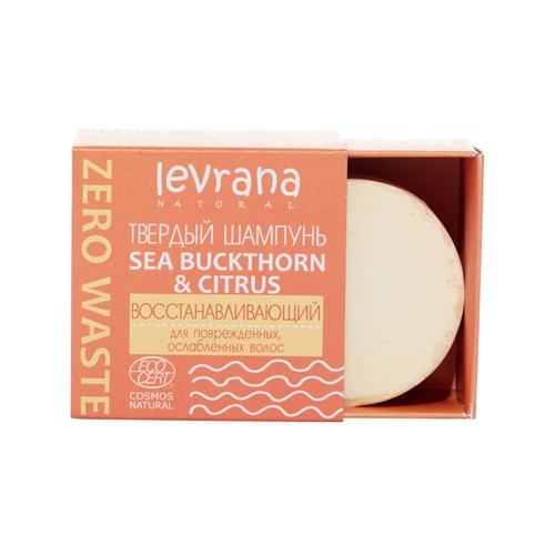 Твердый шампунь SEA BUCKTHORN &amp;amp; CITRUS восстановление, 50гр. (Levrana)