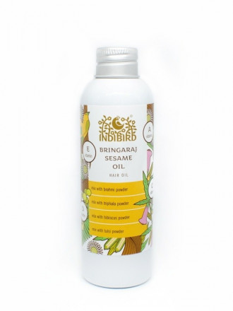 Масло для волос Брингарадж Кунжут (Bhringraj Sesame Hair Oil), 150мл. Для роста и питания волос, против выпадения. (Indibird)