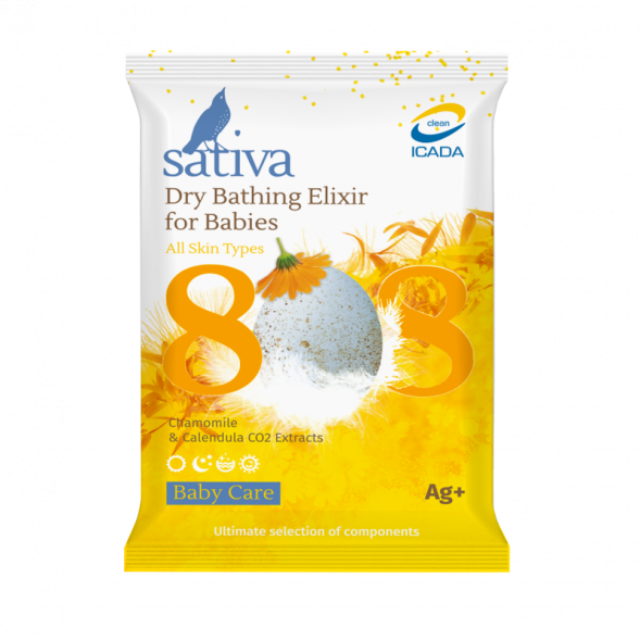 Sativa №808 Эликсир сухой для купания с ромашкой и календулой, 15 гр