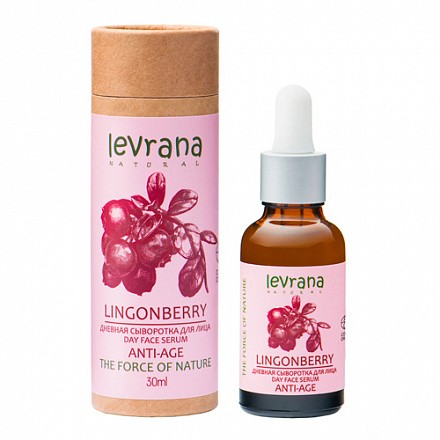 Дневная сыворотка для лица &amp;quot;Брусника&amp;quot;, anti-age, 30мл. (Levrana)
