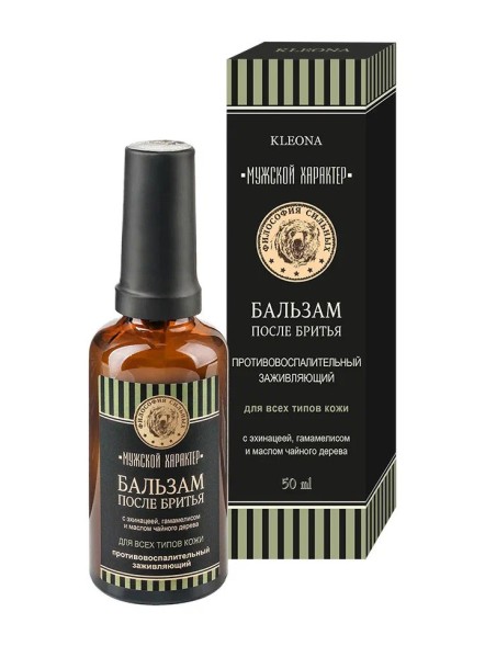 Kleona Бальзам после бритья Противовоспалительный 50 мл - Мужской характер