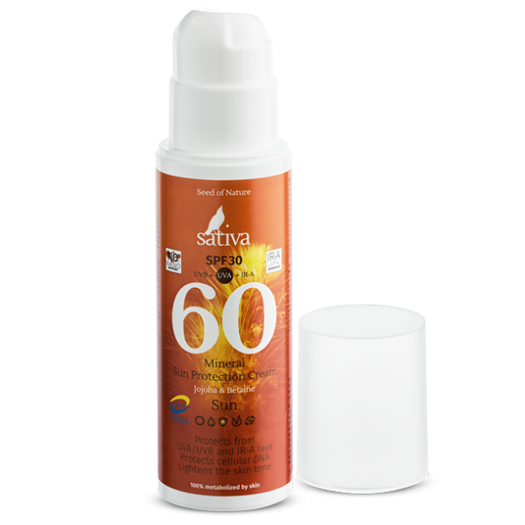 Sativa №60 Крем для тела минеральный солнцезащитный SPF30, 150 мл