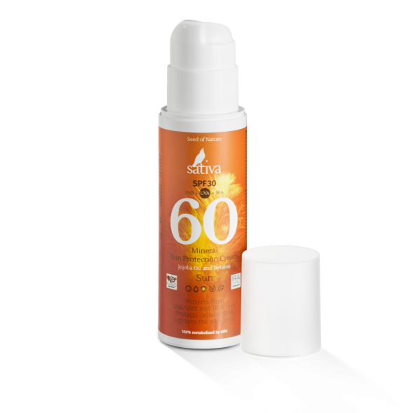 Sativa №60 Крем для тела минеральный солнцезащитный SPF30, 150 мл