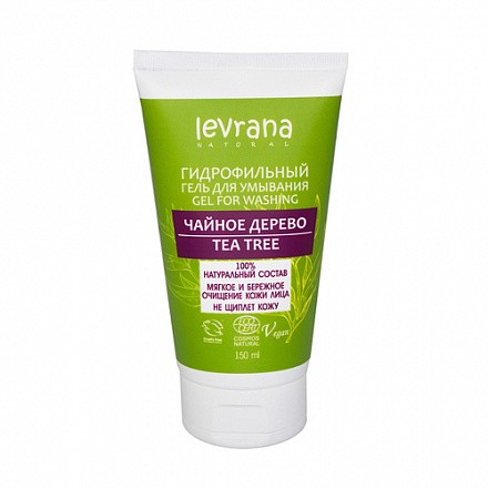 Гидрофильный гель для умывания &amp;quot;Чайное дерево&amp;quot;, 150мл. (Levrana)