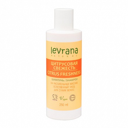Шампунь &amp;quot;Цитрусовая свежесть&amp;quot; для сухих волос, 250мл. (Levrana)