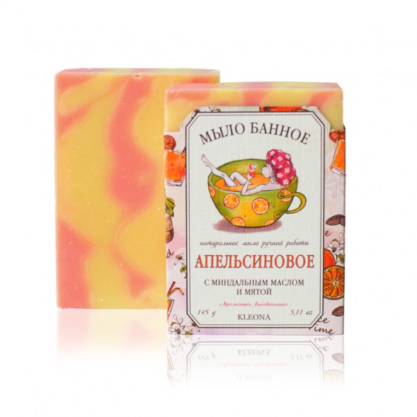 Kleona Мыло банное Апельсиновое, 145 гр