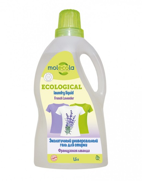 MOLECOLA Гель для стирки универсальный &amp;quot;Французская лаванда&amp;quot;, 1,5 л