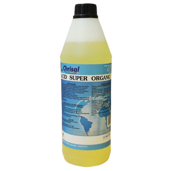 Acid Super Organic, очиститель ржавчины, кальциевых отложений, концентрат, 1 л. (Chrisal)