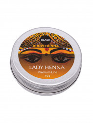 Краска для бровей на основе хны Черная Premium Line, 10гр. (Lady Henna)