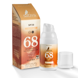 Sativa №68 Крем &amp;quot;невидимый&amp;quot; минеральный солнцезащитный SPF30 (Песочно-Бежевый/Sand Beige), 30 мл
