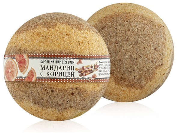 Kleona Бурлящий шар Мандарин с корицей, 140 гр