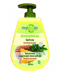 MOLECOLA Жидкое крем-мыло для рук экологичное &quot;Освежающий ананас&quot;, 550 мл