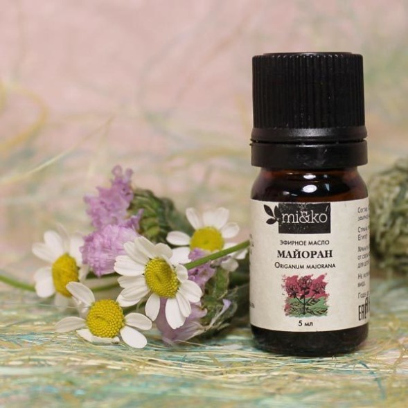 Майорана эфирное масло, органик, 5 мл. (МиКо)
