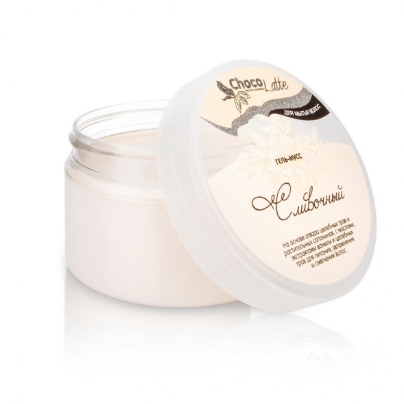 ChocoLatte Гель-крем для мытья волос МУСС СЛИВОЧНЫЙ, 280 мл