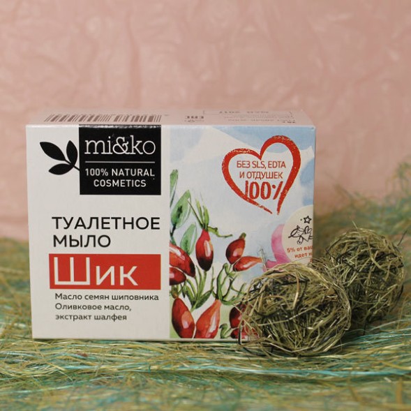 Натуральное туалетное мыло ШИК, 75г  (МиКо)