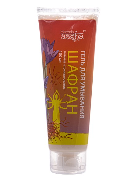 Гель для умывания Шафран питание и тонизирование, 100мл. (Aasha Herbals)