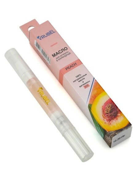 Масло для кутикулы в карандаше ПЕРСИК VRUBELSTYLE, 2мл