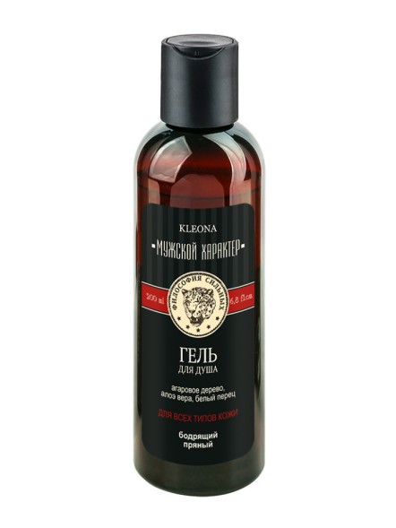 Kleona Гель для душа &amp;quot;Бодрящий&amp;quot; с белым перцем, 200 мл - Мужской характер