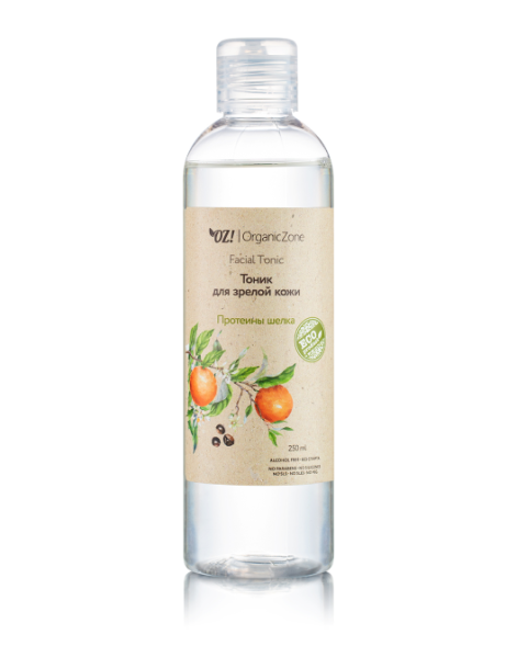 OrganicZone Тоник для зрелой кожи &amp;quot;Протеины Шелка&amp;quot;, 250 мл