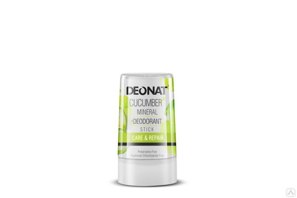 Натуральный дезодорант-кристалл ДеоНат с экстрактом огурца, плавленный, 40г. (DeoNat)
