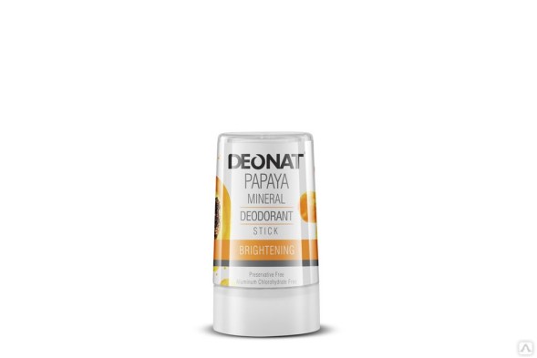 Натуральный дезодорант-кристалл ДеоНат с экстрактом папайи, 40г. (DeoNat)