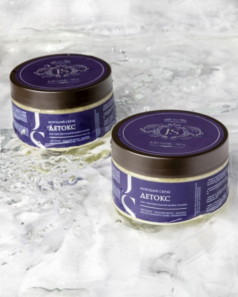 JURASSIC SPA Моющий скраб для чувствительной кожи головы &amp;quot;Детокс&amp;quot;, 300 мл