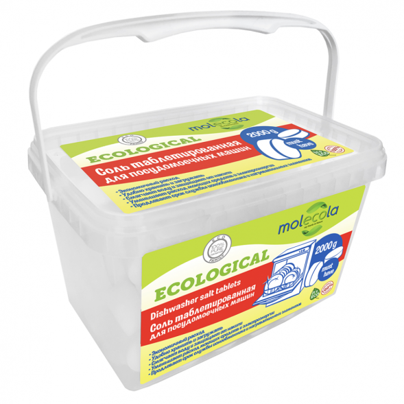 MOLECOLA Соль таблетированная для посудомоечных машин, 2 кг