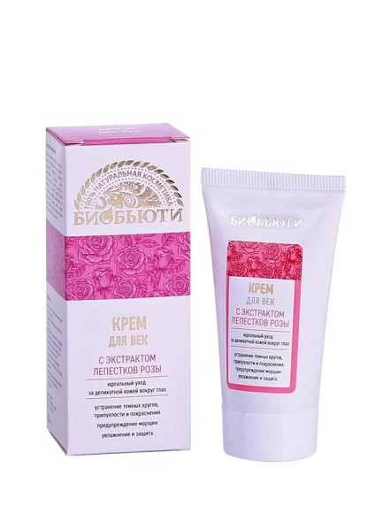 Крем &amp;quot; Для век, с экстрактом лепестков розы&amp;quot;, БиоБьюти, 30 мл