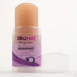 Натуральный дезодорант-кристалл ДеоНат с соком мангостина, розовый стик, 100г. (DeoNat)