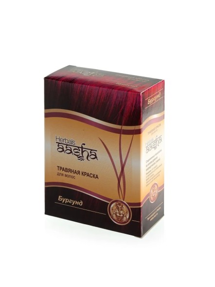 Травяная краска для волос «Бургунд», 6х10гр. (Aasha Herbals)