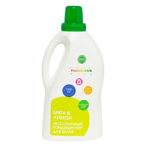 Кондиционер для белья «Мята и Лимон», 1,5л. (FreshBubble)