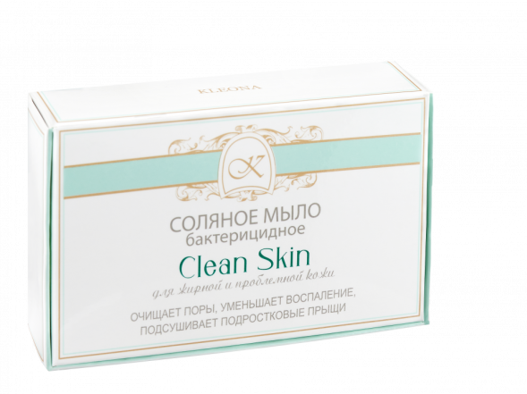 Kleona Мыло Соляное бактерицидное для жирной и проблемной кожи, 100 гр - Skin