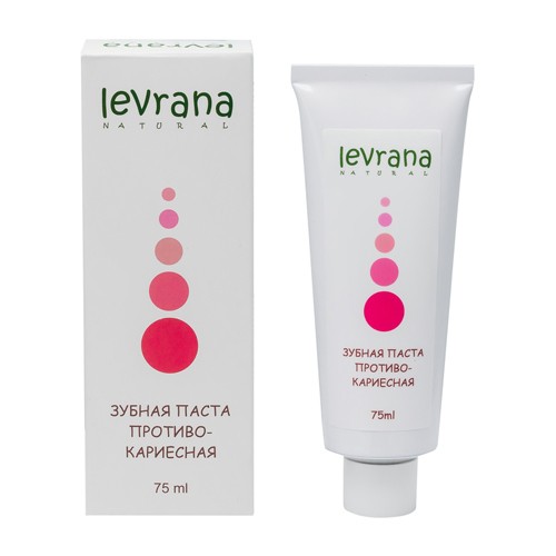 Зубная Паста «Противокариесная», укрепляющая зубную эмаль, 75мл. (Levrana)
