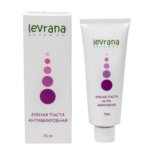Зубная паста «Антимикробная» с лавандой и магнолией, 75мл. (Levrana)