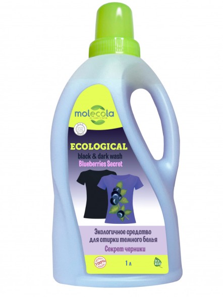 MOLECOLA Средство для стирки темного белья &amp;quot;Секрет черники&amp;quot;, 1 л