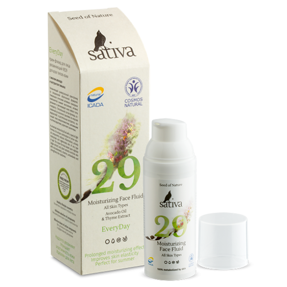 Sativa №29 Крем-флюид для лица увлажняющий для всех типов кожи, 50 мл