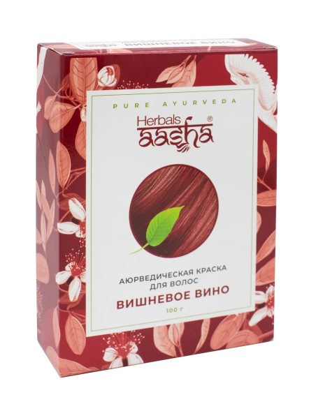 Аюрведическая краска для волос &amp;quot;Вишневое вино&amp;quot;, 100гр. (Aasha Herbals)