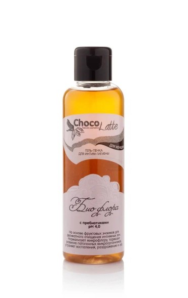 ChocoLatte Гель-пенка для интимной гигиены БИО-ФЛОРА РН 4.0, 100 мл
