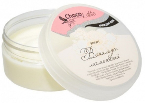 ChocoLatte Крем для тела ЙОГУРТ ВАНИЛЬНО-МАЛИНОВЫЙ, 150 мл