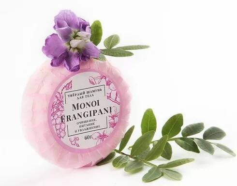 Blagovkus Твердый шампунь для тела &amp;quot;Monoi &amp;amp; Frangipani&amp;quot;, 60 гр
