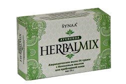 Мыло аюрведическое &amp;quot;24 травы&amp;quot; для проблемной кожи HerbalMix, 75г. (Synaa)