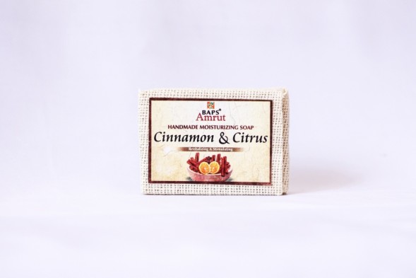 Увлажняющее мыло ручной работы Корица &amp;amp; Цитрус (Handmade Moisturizing Soap Cinnamon &amp;amp; Citrus), 125гр. (Baps Amrut)