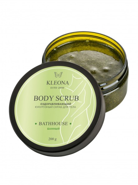 Kleona Скраб кукурузный для тела &amp;quot;Банный&amp;quot;, 200 гр