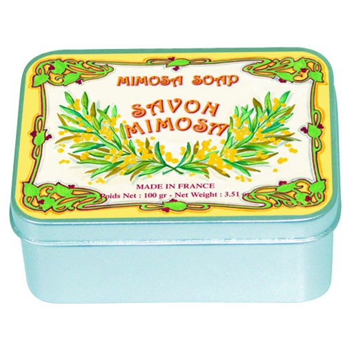 Натуральное ароматическое мыло &amp;quot;Мимоза&amp;quot; в жестяной коробочке, 100гр. (Le Blanc)