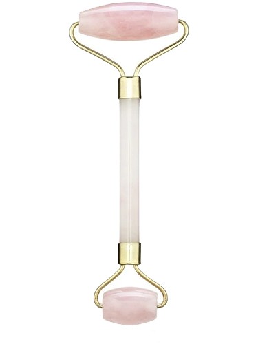 Роллер для лица массажный, розовый кварц (True Alchemy)